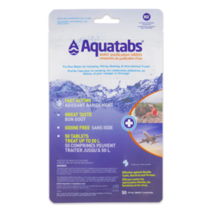 packet of water purification aquatabs