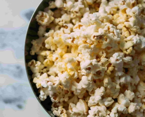 Bowl of popcorn snack