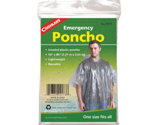 emergency poncho pocket size