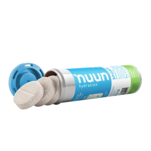 Lemon nuun electrolyte tablets showing