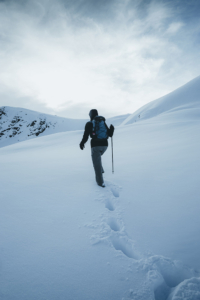 hiking during the winter