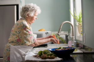 preparing vegetables for a healthy meal