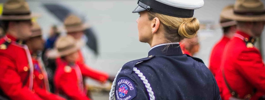 Parade Royal Canadian Mounted Police marching