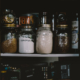 food storage items sealed in the pantry