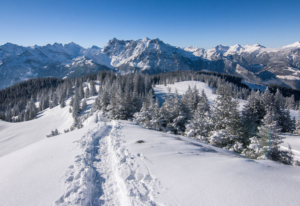 hiking in the winter