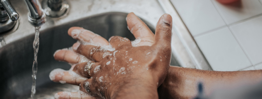 using soap to wash your hands for sanitation