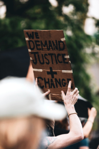 peaceful protest demanding justice and change