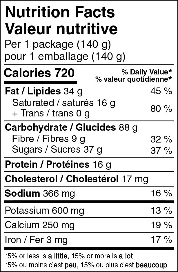 Alpen Fuel Caramel Apple Granola Nutritional Information