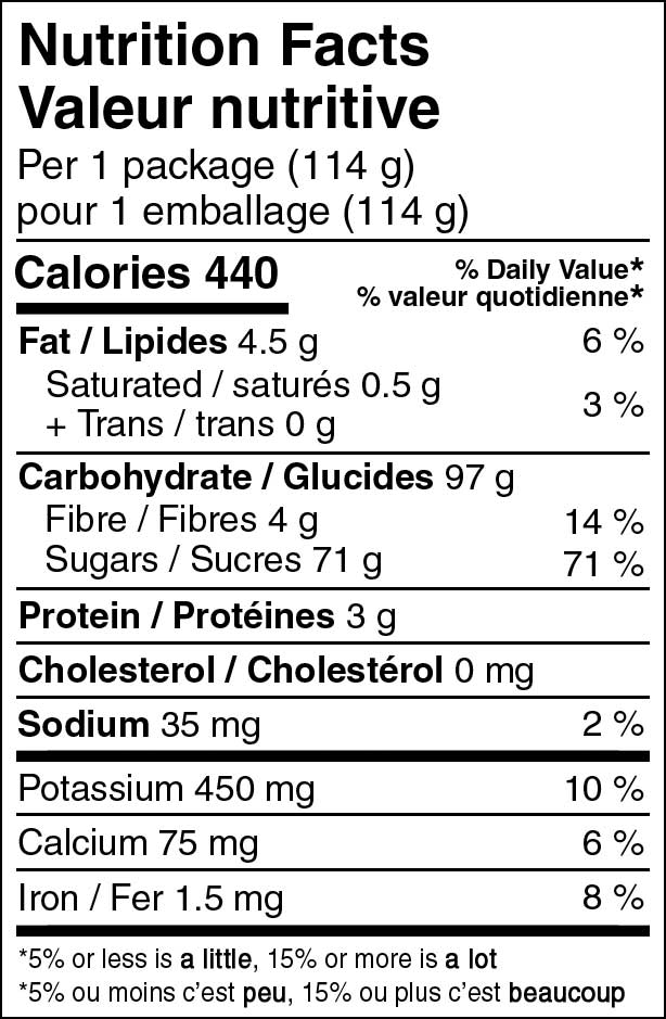 Alpine Aire Canada Apple Crisp Nutritional Information