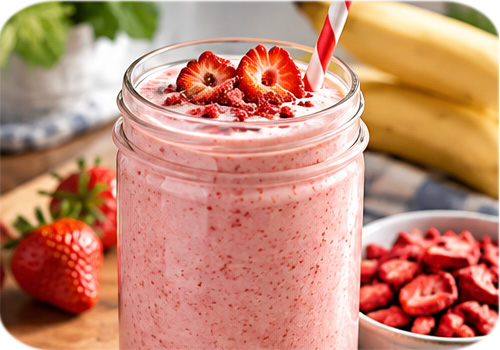 Freeze Dried Strawberries in your smoothie