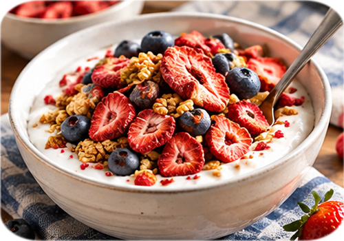 Freeze Dried Strawberries on your breakfast cereal