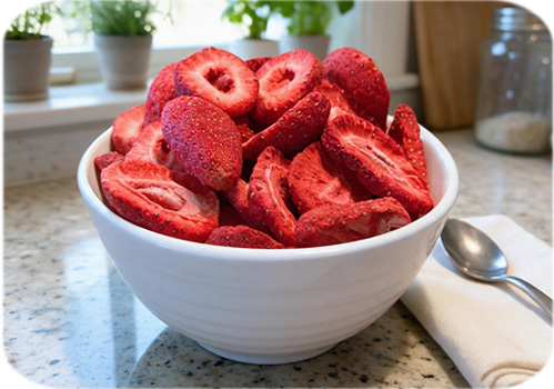Freeze Dried Strawberries are a simple easy snack