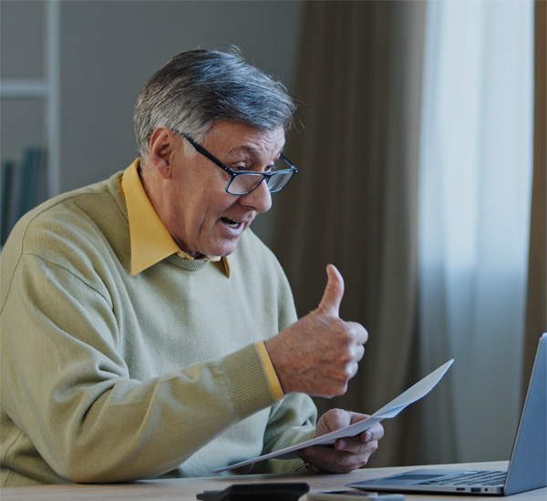 A thumbs up from Grandpa