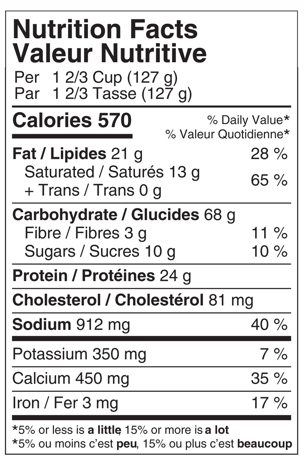 Nutristore Cheesy Chicken and Rice Nutritional label