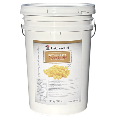 Rotini Pasta Super Bucket -  18 lbs in 6 Gallon Pail w/ Mylar pouch, oxygen absorbers and Gasket Snap Lid