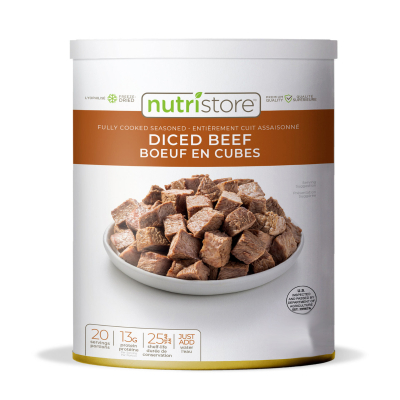 Diced Beef - Freeze Dried (Nutristore #10 Can)