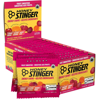 Organic Energy Chews - Fruit Smoothie - CASE of 12 Pouches (Honey Stinger)