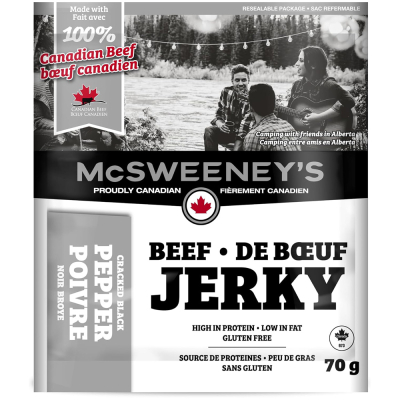 McSweeney Beef Jerky 70 g pouch - Peppered