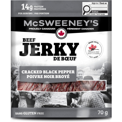 McSweeney Beef Jerky 70 g pouch - Peppered