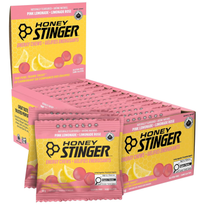 Organic Energy Chews - Pink Lemonade - CASE of 12 Pouches (Honey Stinger)