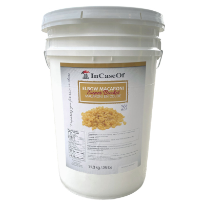 Elbow Macaroni Super Bucket - 25 lbs in 6 Gallon Bucket