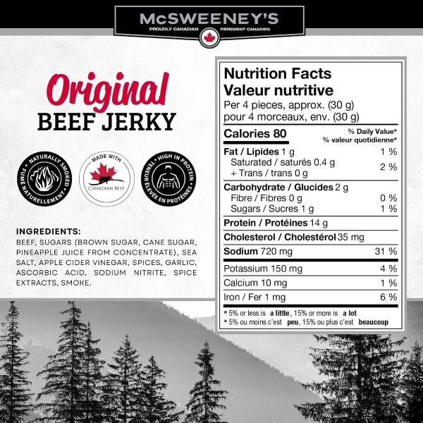 McSweeney Beef Jerky 125 g pouch - Original