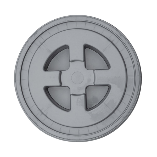 3.5-6 Gallon Plastic Twister Lid - Silver