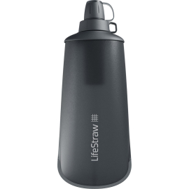 Lifestraw Peak Soft Squeeze Water Bottle Filter System 1L - Dark Mountain Grey