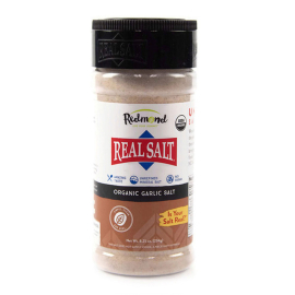 Real Salt - Natural Garlic Salt – 8.25 oz Shaker