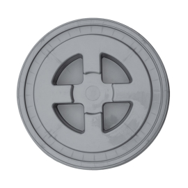 3.5-6 Gallon Plastic Twister Lid - Silver