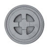 3.5-6 Gallon Plastic Twister Lid - Silver