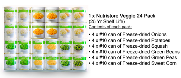 Nutristore Deluxe Veggie 24 pack